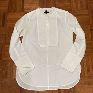 J. Crew White Tux Blouse (s)